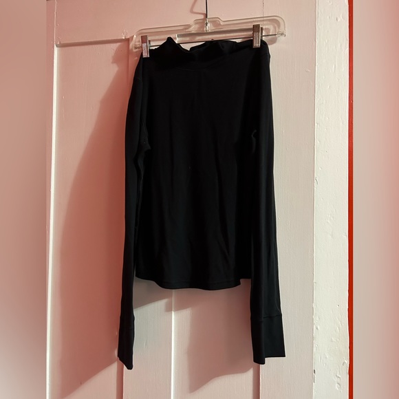 Black Aerie Mock Neck Long Sleeve, Medium - Picture 2 of 5